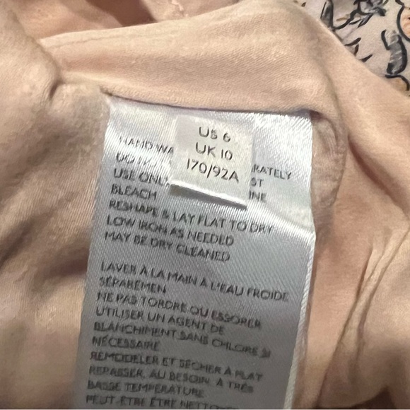 Free People Floral Square Neckline Open Back Cream Yellow Blue Mini Dress Size6 - Picture 3 of 8